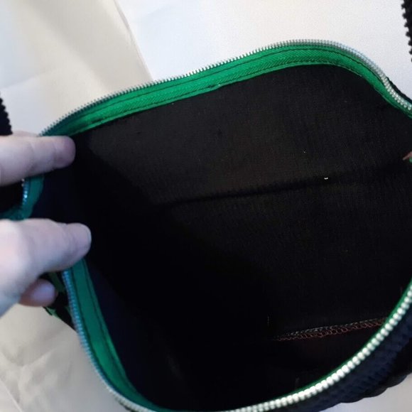 New ROCK N ROLL Crossbody Purse Bag Black Bright Green Punk Rave Grunge Hippie - Picture 8 of 11